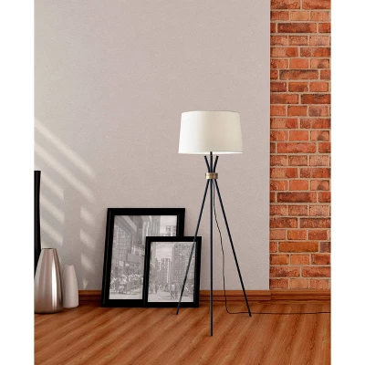 60" 3-way Benson Floor Lamp Black - Adesso 4 60" 3-way Benson Floor Lamp Black - Adesso - Image 2