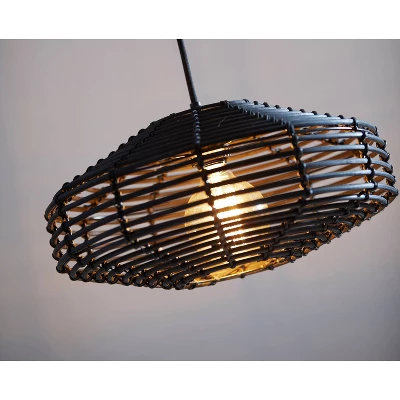 7" Kingston Pendant Ceiling Light Black - Adesso 7 7" Kingston Pendant Ceiling Light Black - Adesso - Image 5