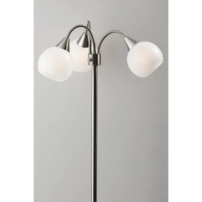 65.5" Phillip 3-Arm Floor Lamp Steel - Adesso 7 65.5" Phillip 3-Arm Floor Lamp Steel - Adesso - Image 5