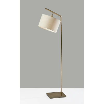 Reynolds Floor Lamp Antique Brass - Adesso 4 Reynolds Floor Lamp Antique Brass - Adesso - Image 2