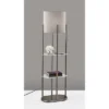 Norman Shelf Floor Lamp Silver - Adesso -Adesso GUEST f1cb3e59 b3c3 4496 a5ac f7a241d70fc4