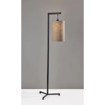Reggie Floor Lamp Black - Adesso 3 Reggie Floor Lamp Black - Adesso