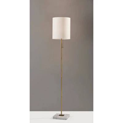 Fiona Floor Lamp Antique Brass - Adesso 5 Fiona Floor Lamp Antique Brass - Adesso - Image 3