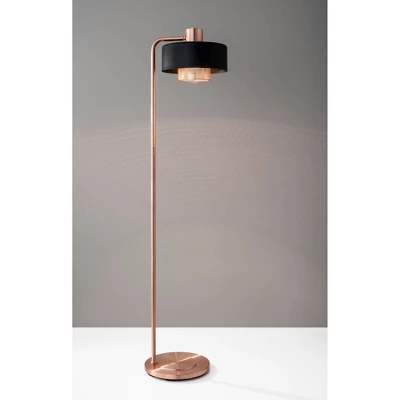 60" 3-way Bradbury Floor Lamp Copper - Adesso 3 60" 3-way Bradbury Floor Lamp Copper - Adesso