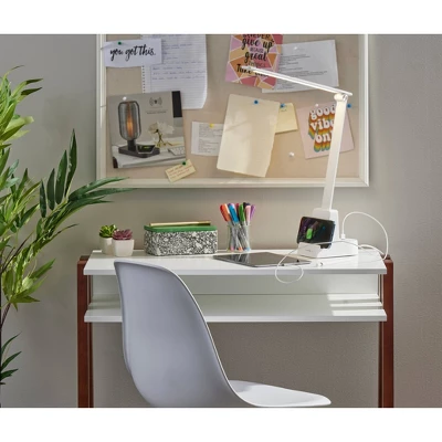 Cody LED Wireless Charging Desk Lamp With Smart Switch (Includes LED Light Bulb) Matte White - Adesso 4 Cody LED Wireless Charging Desk Lamp With Smart Switch (Includes LED Light Bulb) Matte White - Adesso - Image 2