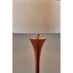 Rebecca Floor Lamp Walnut Rubberwood With Antique Brass Accent - Adesso 9 Rebecca Floor Lamp Walnut Rubberwood With Antique Brass Accent - Adesso -Adesso GUEST f5db2219 deb0 4d42 a42a 5958c183ae59