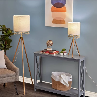 Melanie Floor Lamp Natural - Adesso 6 Melanie Floor Lamp Natural - Adesso - Image 4