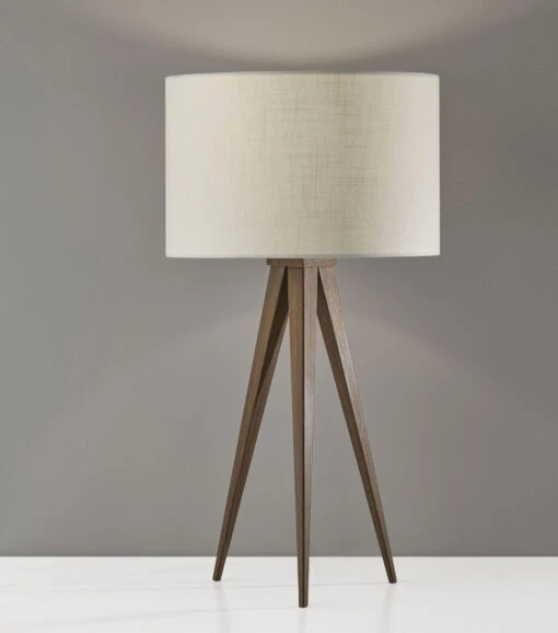Director Wood Table Lamp
