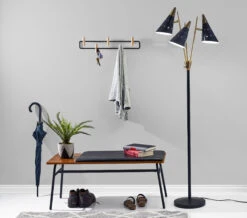 Nadine 3-Arm Floor Lamp 7 Nadine 3-Arm Floor Lamp -Adesso nadine install hallway